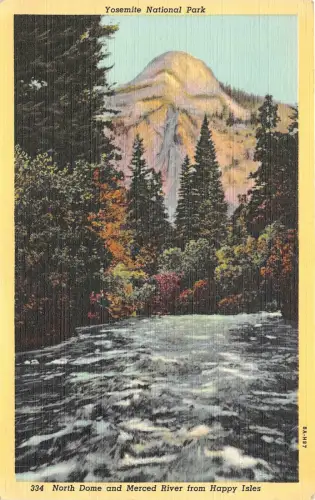 br106246 North Dome and Merced River from Happy Isles Yosemite National Park