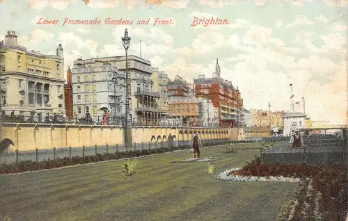 BR65188 untere Promenade Gärten und Front Brighton UK