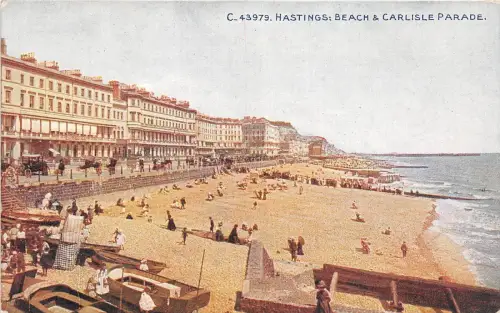 BR58489 hastings beach and carlisle parade uk