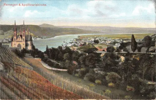 BG34683 Remagen und Apollinariskirche Deutschland