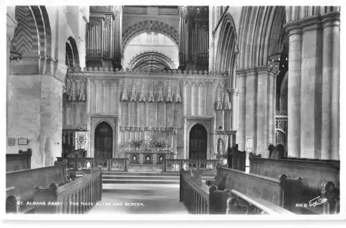 BR77328 the nave altar and screen st albans abbey real photo uk