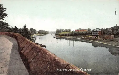 BR94018 river dee and groves chester uk
