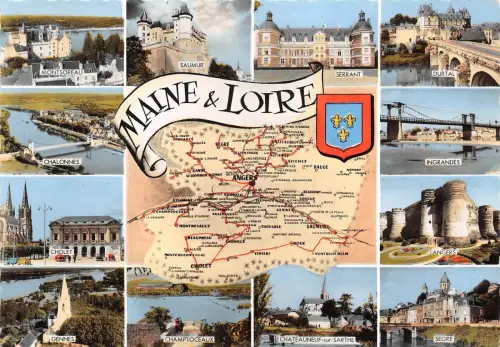 BR42931 Maine und Loire Karte cartes geographiques