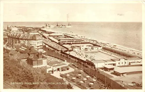 B89284 Badebecken und Rotunde Folkestone UK