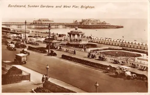 BR94688 Musikpavillon versunkene Gärten und West Pier Brighton Echtfoto UK