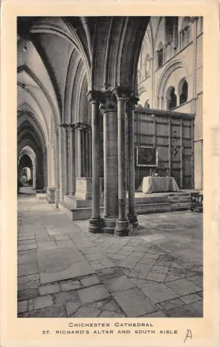 BR65503 Chichester Cathedral St Richard s Altar and South Aisle UK