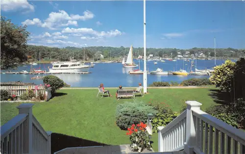 Lot99 York Harbor Maine Dockside Guest Quarters and the Restaurant Yacht Boat