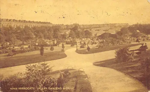 auk41196 valley gardens and drive harrogate real photo uk
