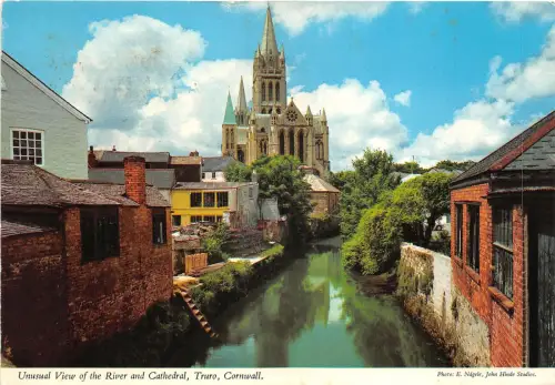 uk46593 river and cathedral toro cornwall uk