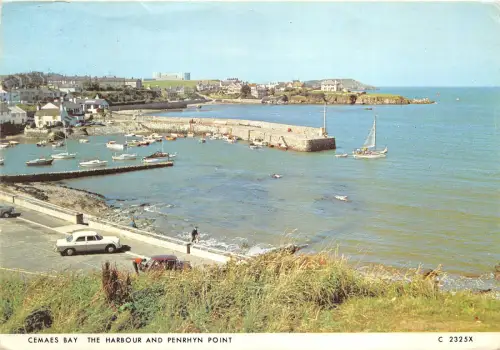 uk46585 cemaes bay harbour and penrhyn point wales uk