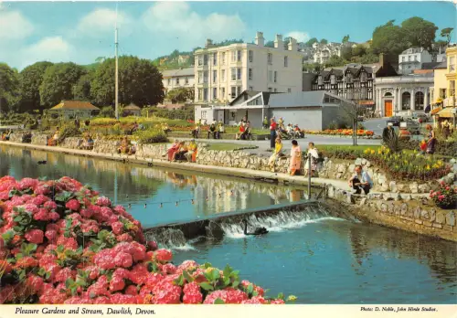 uk49582 pleasure gardens and stream dawlish devon uk
