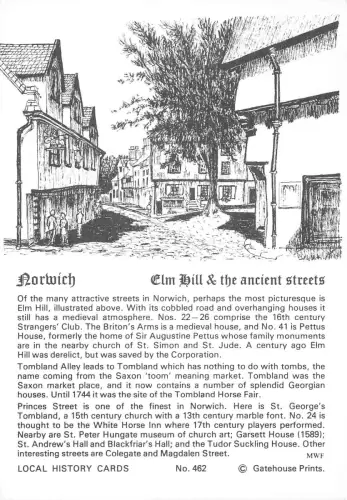 uk48665 elm hill and ancient street norwich uk