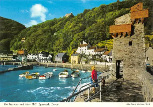 uk48748 harbour and mars hill lynmouth devon uk