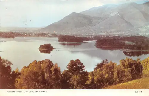 uk48437 derwentwater and skiddaw keswick real photo uk
