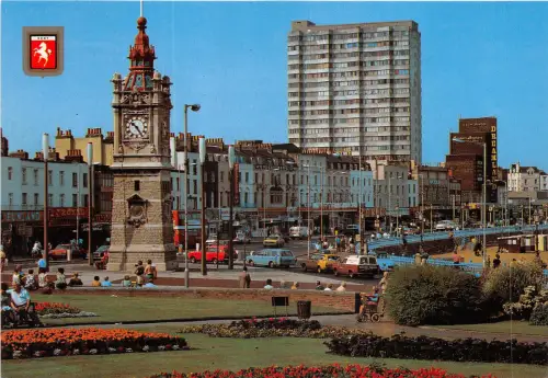 uk48715 clock tower and beach margate uk