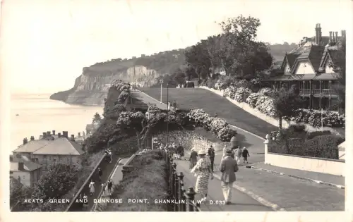 uk4361 shanklin isle of wight keats green and dunnose point real photo uk