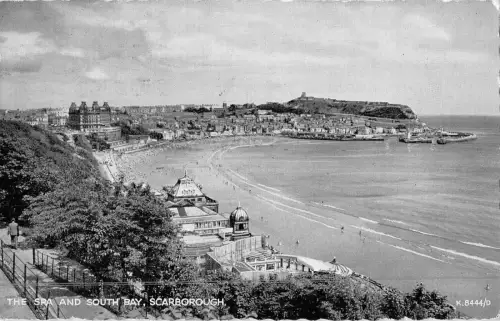 uk18591 spa and south bay scarborough real photo uk