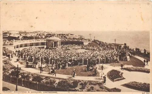 uk40457 redoubt bandstand and gardens eastbourne real photo uk