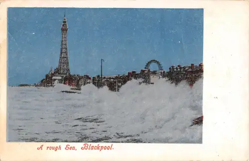uk15208 rough sea blackpool uk