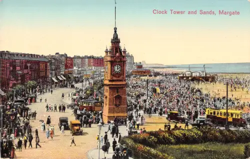uk15462 clock tower and sands margate uk