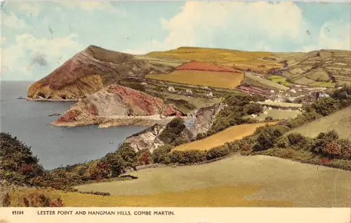 uk23978 lester point and hangman hills combe martin uk