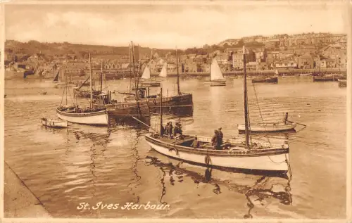 uk14964 st ives harbour real photo uk