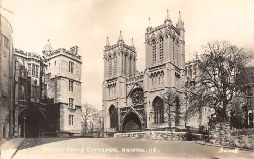 uk12187 norman arch cathedral bristol real photo uk