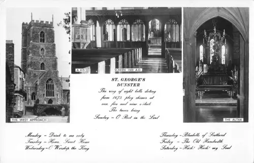 uk16913 st georges dunster real photo uk