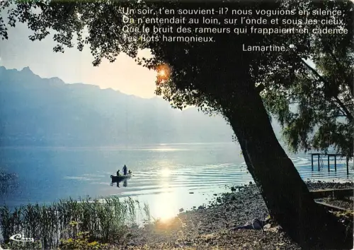 BT7991 Lac du Boyrget derniers rayons du couchant sur le lac France