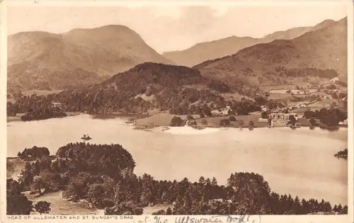 uk21266 head of ullswater and st sundays crag real photo uk