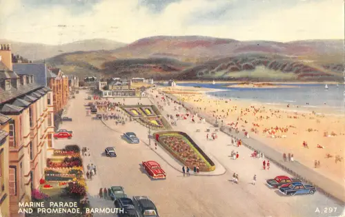 uk18376 marine parade and promenade barmouth wales uk