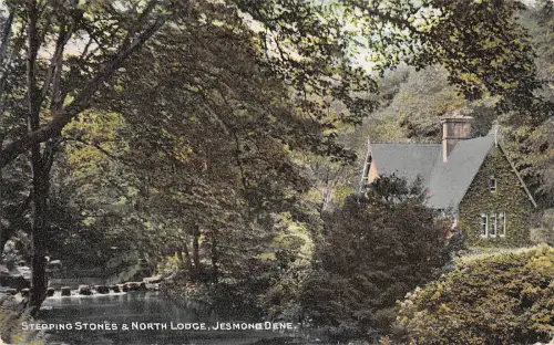 uk19298 stepping stones and north lodges jesmond dene uk