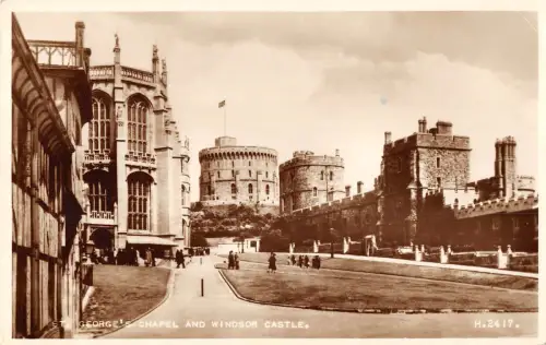 uk19423 st georges chapel and windsor castle real photo uk
