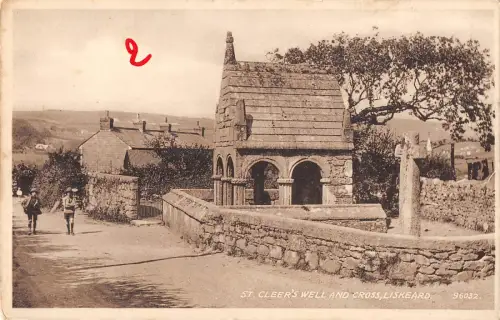 uk18092 st cleers well and cross liskeard real photo uk
