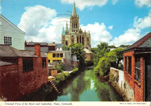 uk34737 river and cathedral truro cornwall uk