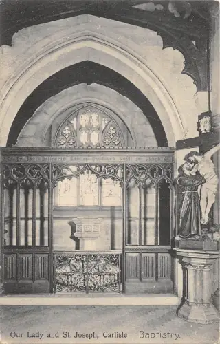 uk3894 our lady and st joseph carlisle baptistry cumbria real photo uk