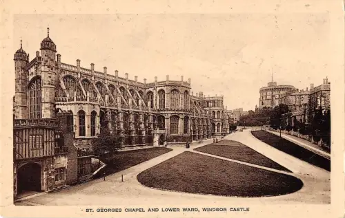 uk20105 st georges chapel and lower ward windsor castle real photo uk
