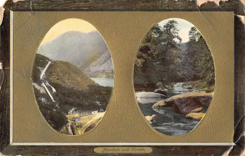 uk24051 mountain and stream real photo uk