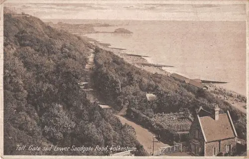 uk27482 Mautstelle und untere Sandtorstraße Folkestone Echtfoto UK