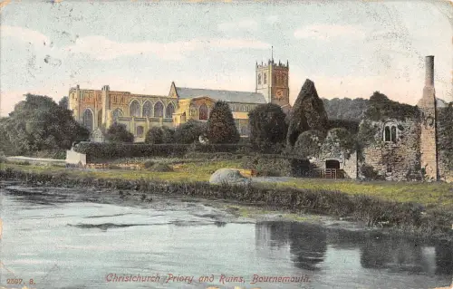 uk21944 priory and ruins christchurch bournemouth uk