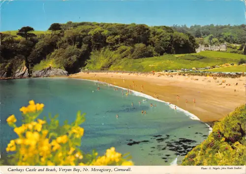 uk34622 caerhays castle and beach veryan bay mevagissey cornwall uk