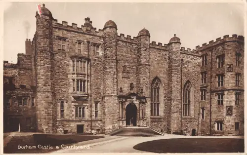 uk17813 durham castle and ceyard real photo uk