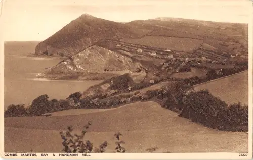 uk21402 combe martin bay and hangman hill uk