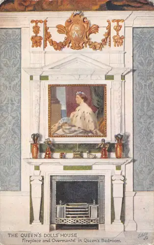 uk25707 queens dolls house foreplace and overmantel uk