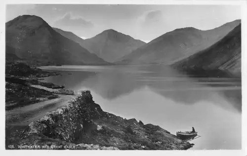 uk3532 wastwater and great gable cumbria real photo uk