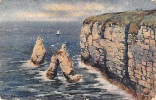 uk25458 king and queen rocks flamborough uk