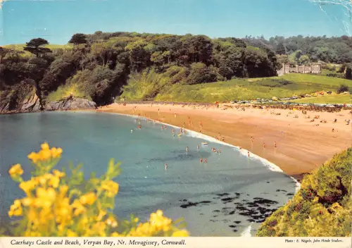 uk35026 caerhays castle and beach veryan bay mevagissey cornwall uk
