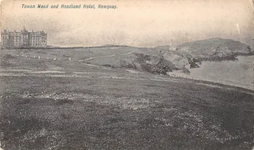 uk22558 towan head and headland hotel newquay real photo uk