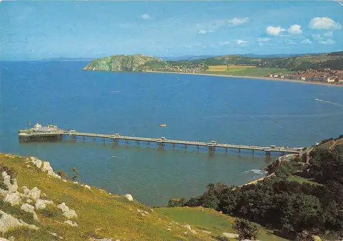 uk34613 pier and little orme llandudno wales uk
