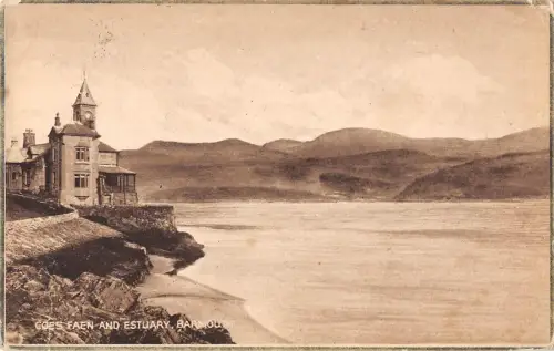 uk25567 coes faen and mündung barmouth wales echtfoto uk